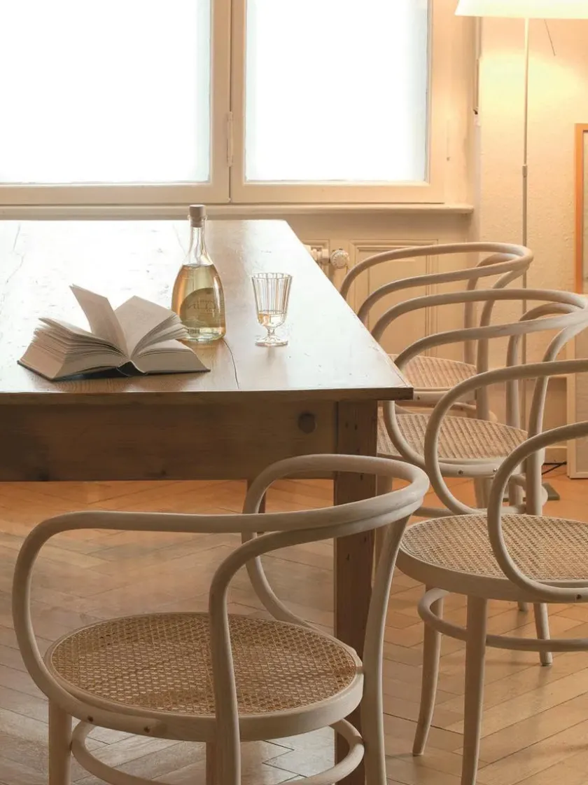 Thonet 209 Armstol, hvid fra> Spisebordsstole