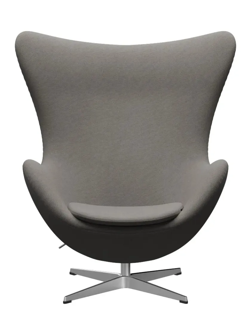 Fritz Hansen 3316 Ægget af Arne Jacobsen læder> Loungestole|Lænestole