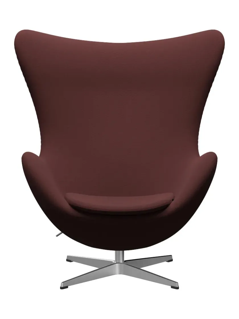 Fritz Hansen 3316 Ægget af Arne Jacobsen læder> Loungestole|Lænestole
