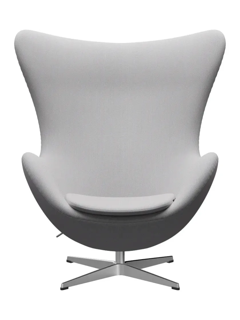 Fritz Hansen 3316 Ægget af Arne Jacobsen læder> Loungestole|Lænestole