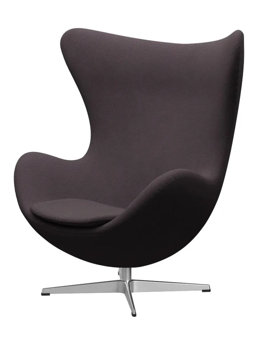 Fritz Hansen 3316 Ægget af Arne Jacobsen læder> Loungestole|Lænestole