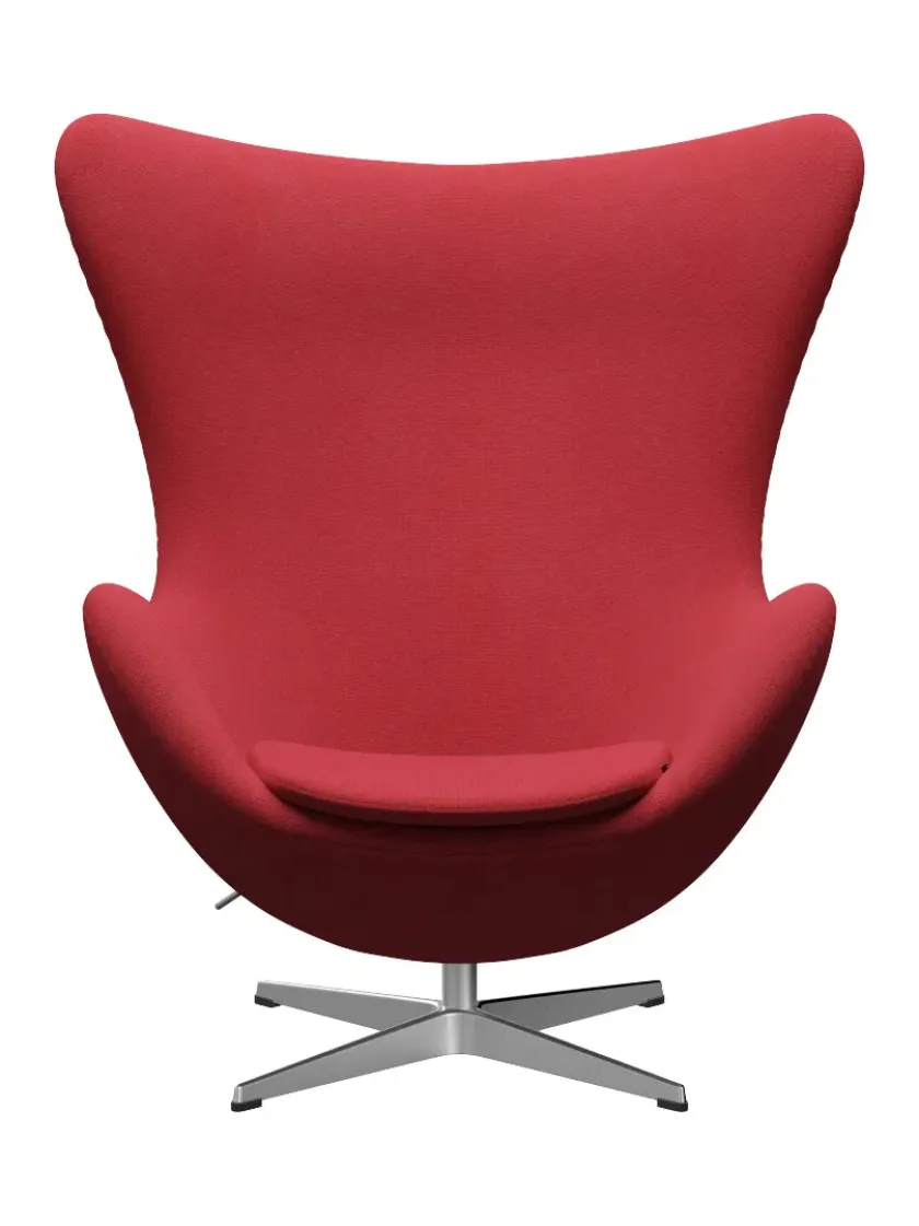 Fritz Hansen 3316 Ægget af Arne Jacobsen læder> Loungestole|Lænestole