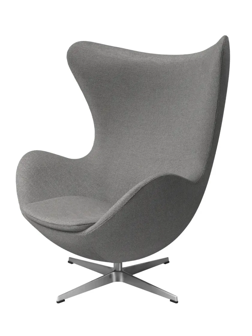 Fritz Hansen 3316 Ægget af Arne Jacobsen læder> Loungestole|Lænestole