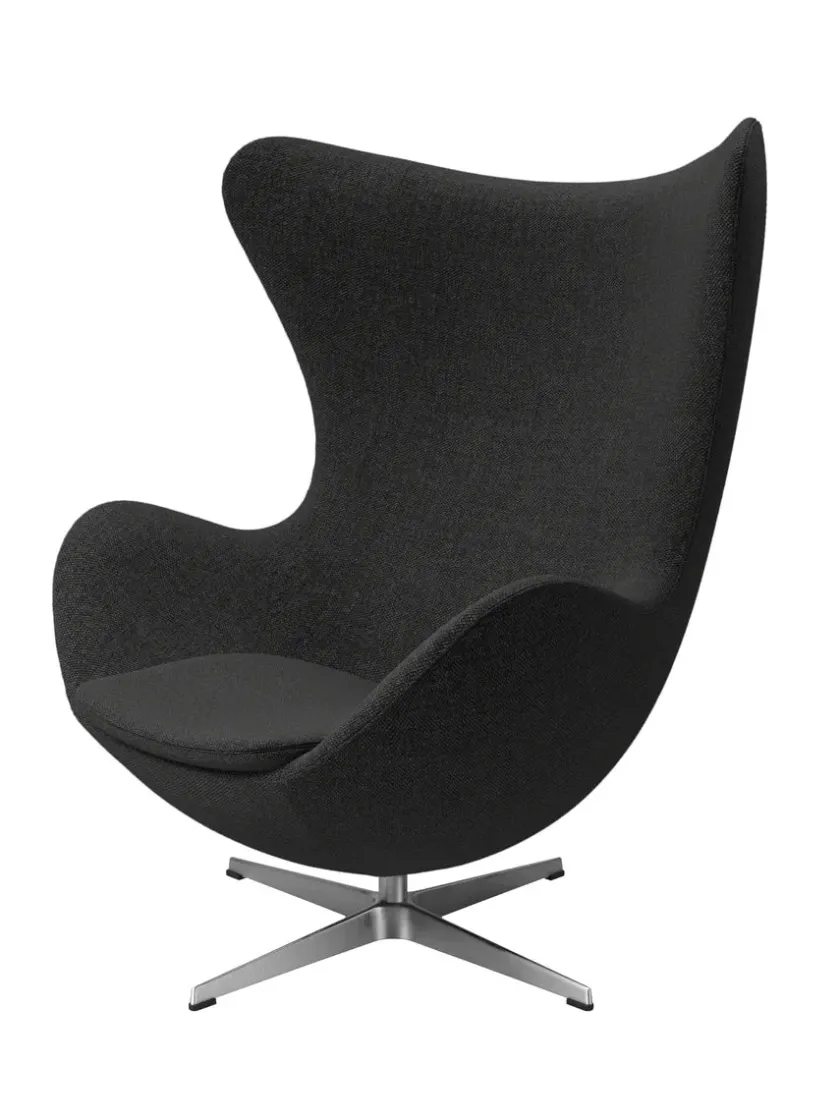 Fritz Hansen 3316 Ægget af Arne Jacobsen læder> Loungestole|Lænestole
