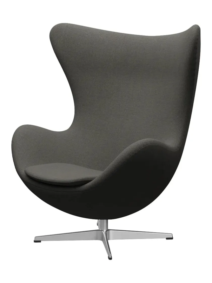 Fritz Hansen 3316 Ægget af Arne Jacobsen læder> Loungestole|Lænestole