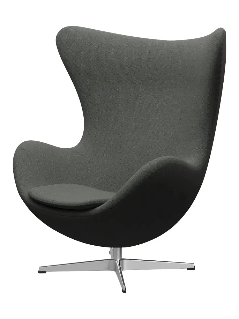 Fritz Hansen 3316 Ægget af Arne Jacobsen læder> Loungestole|Lænestole