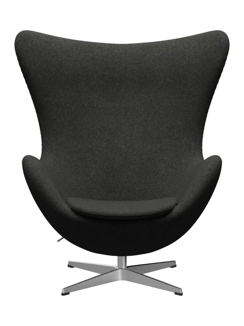 Fritz Hansen 3316 Ægget af Arne Jacobsen læder> Loungestole|Lænestole