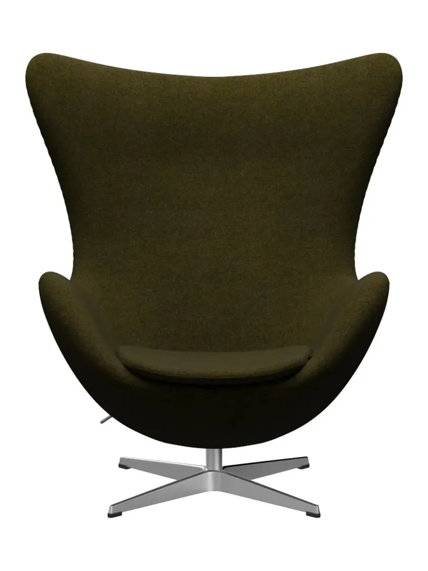 Fritz Hansen 3316 Ægget af Arne Jacobsen læder> Loungestole|Lænestole