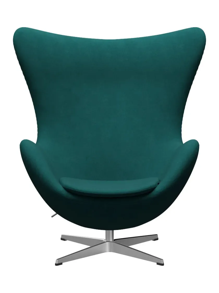Fritz Hansen 3316 Ægget af Arne Jacobsen læder> Loungestole|Lænestole
