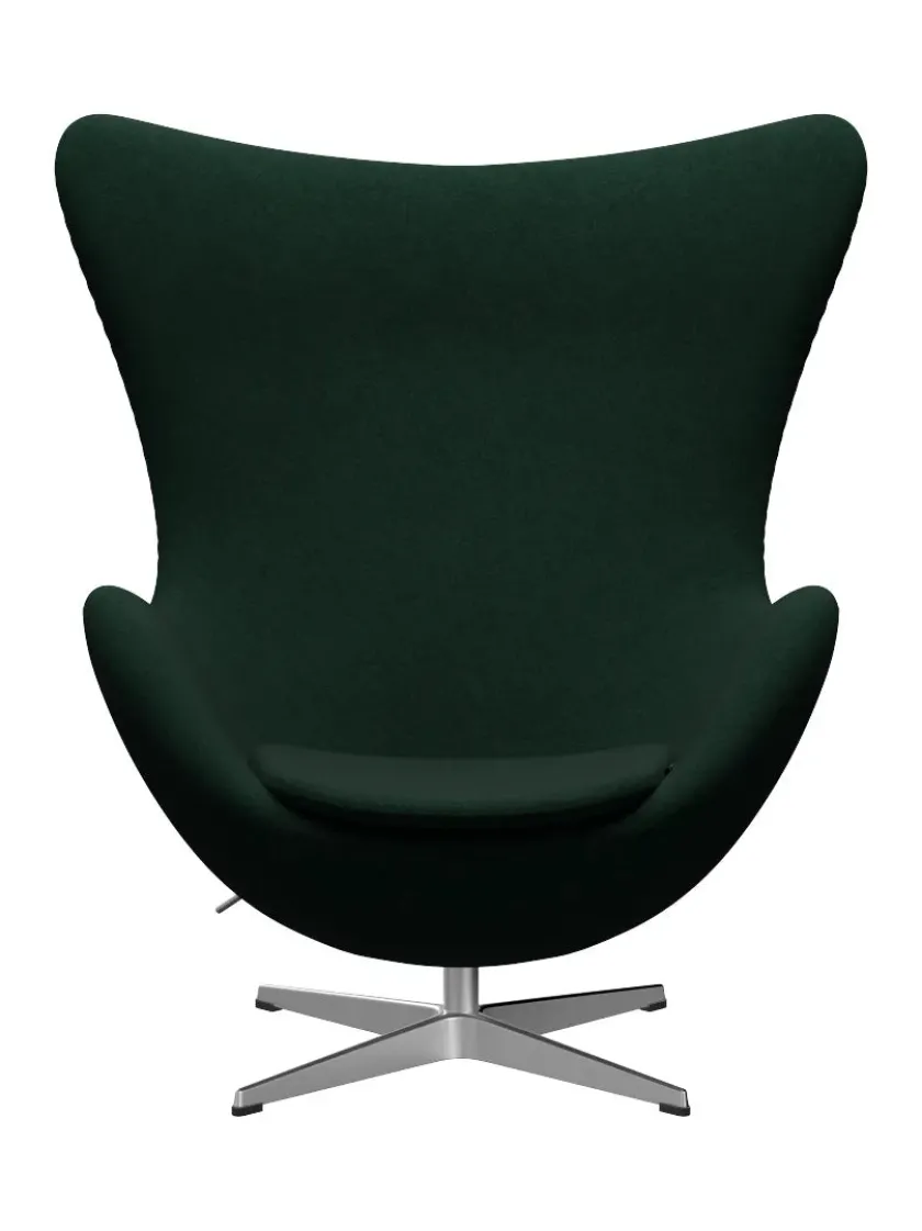 Fritz Hansen 3316 Ægget af Arne Jacobsen læder> Loungestole|Lænestole