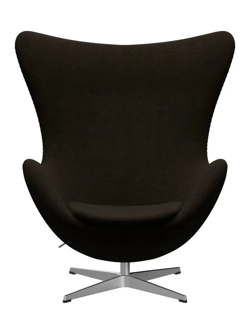 Fritz Hansen 3316 Ægget af Arne Jacobsen læder> Loungestole|Lænestole