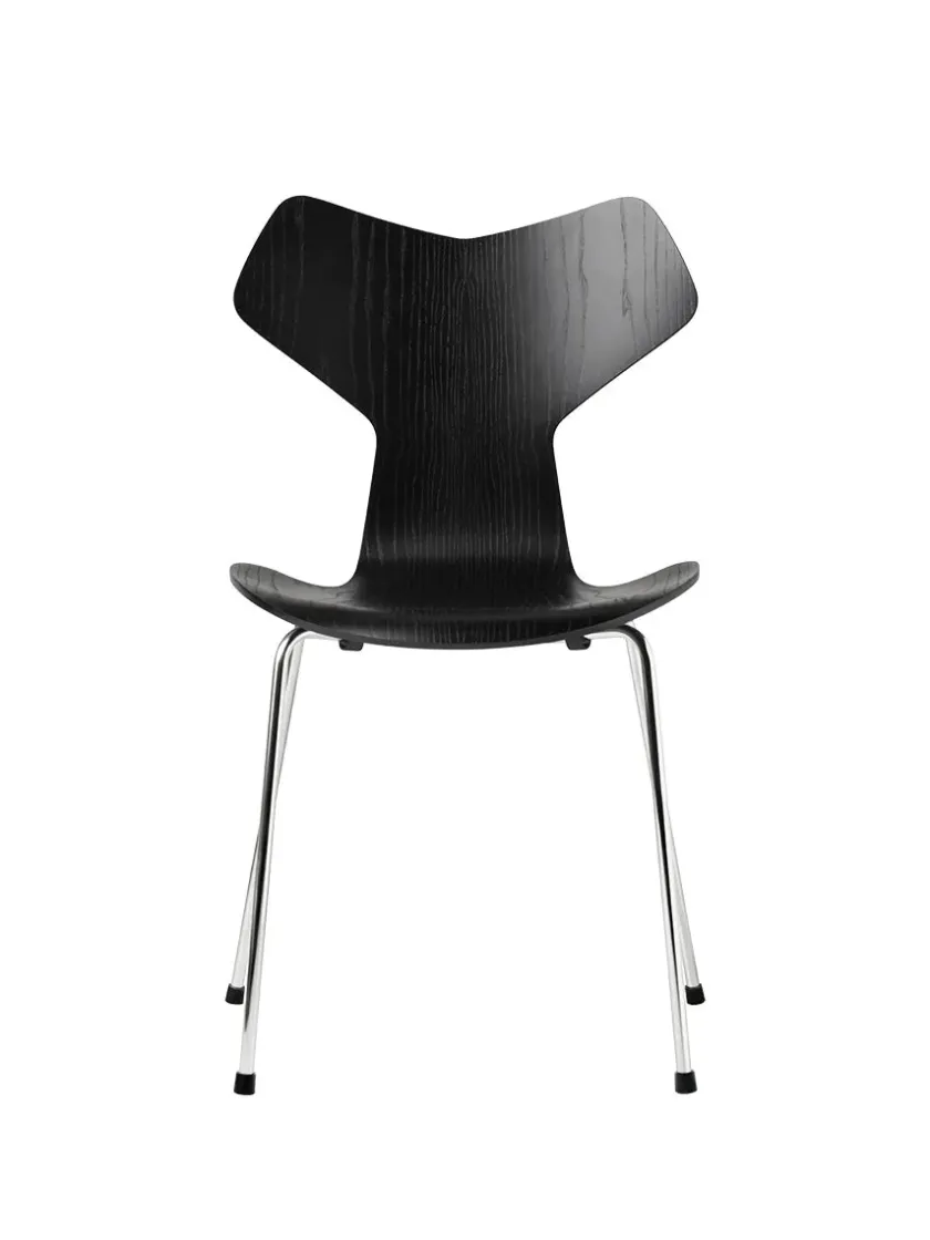 Fritz Hansen 3130 Grand Prix stol i farvet ask af Arne Jacobsen> Spisebordsstole