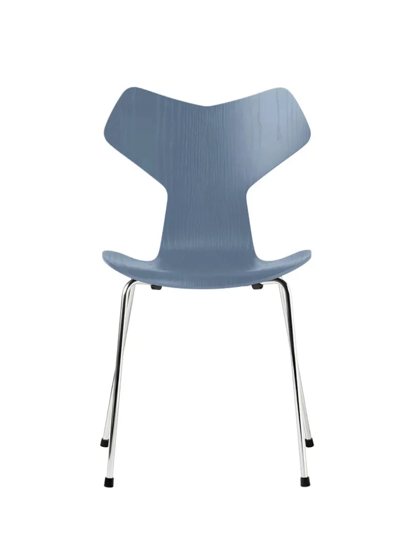 Fritz Hansen 3130 Grand Prix stol i farvet ask af Arne Jacobsen> Spisebordsstole
