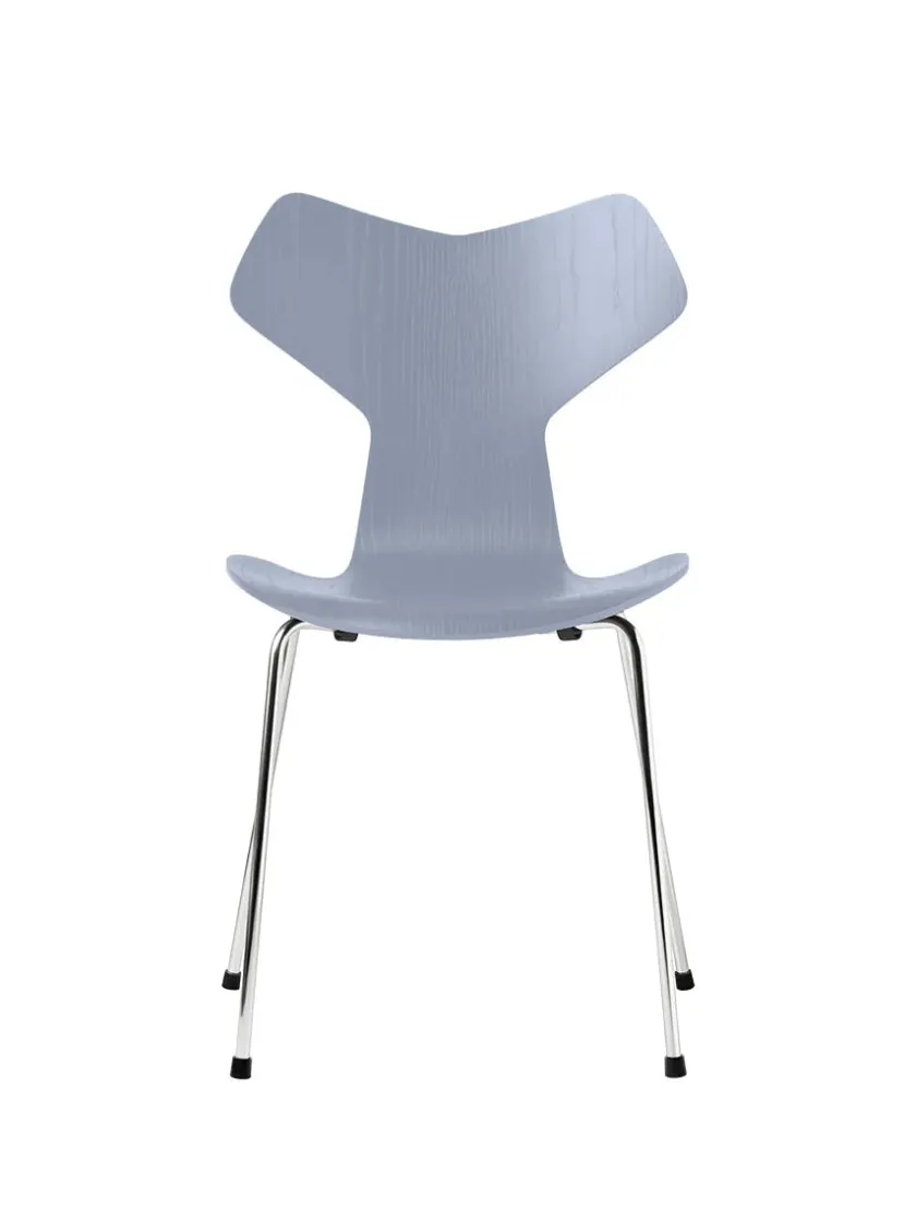 Fritz Hansen 3130 Grand Prix stol i farvet ask af Arne Jacobsen> Spisebordsstole