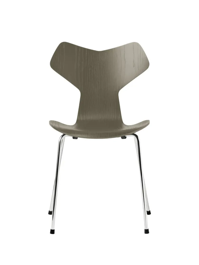 Fritz Hansen 3130 Grand Prix stol i farvet ask af Arne Jacobsen> Spisebordsstole