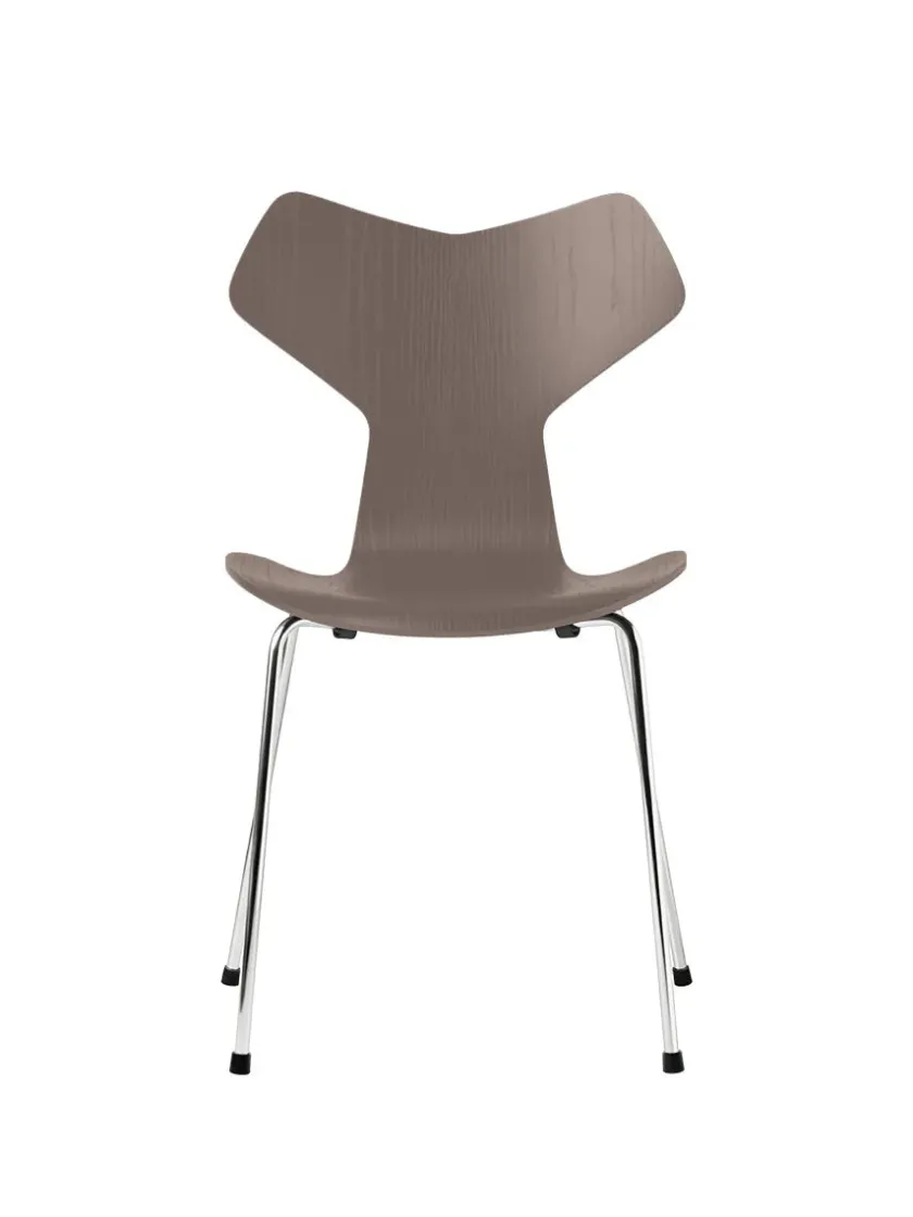 Fritz Hansen 3130 Grand Prix stol i farvet ask af Arne Jacobsen> Spisebordsstole