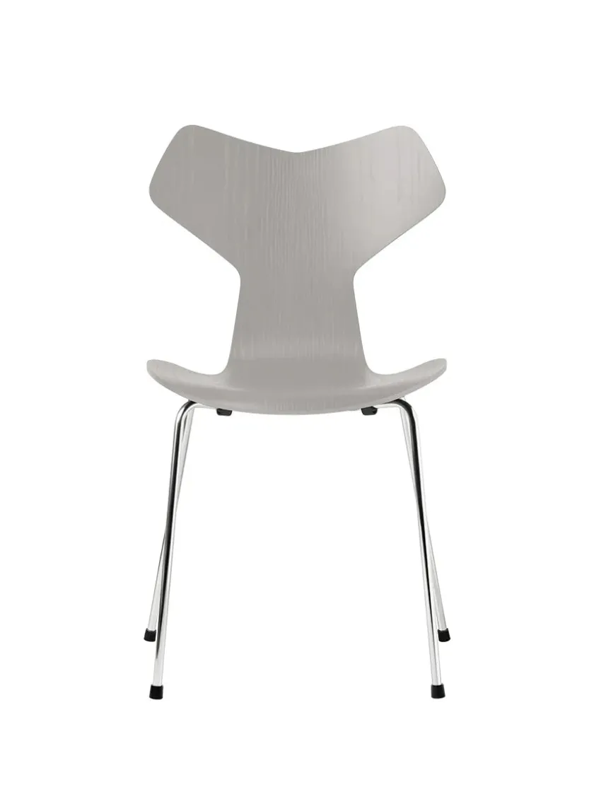 Fritz Hansen 3130 Grand Prix stol i farvet ask af Arne Jacobsen> Spisebordsstole