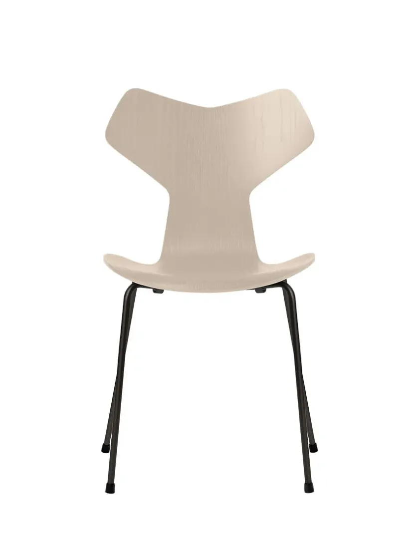 Fritz Hansen 3130 Grand Prix stol i farvet ask af Arne Jacobsen> Spisebordsstole