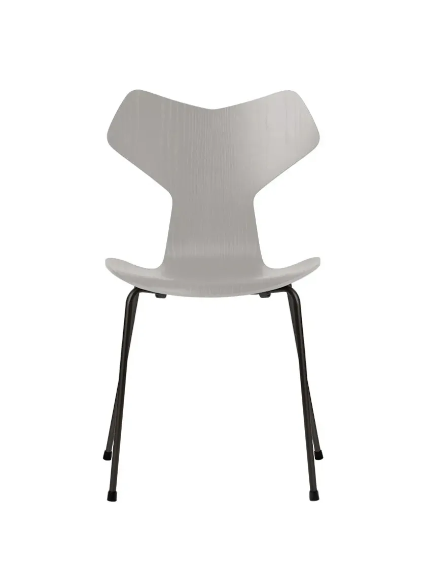 Fritz Hansen 3130 Grand Prix stol i farvet ask af Arne Jacobsen> Spisebordsstole
