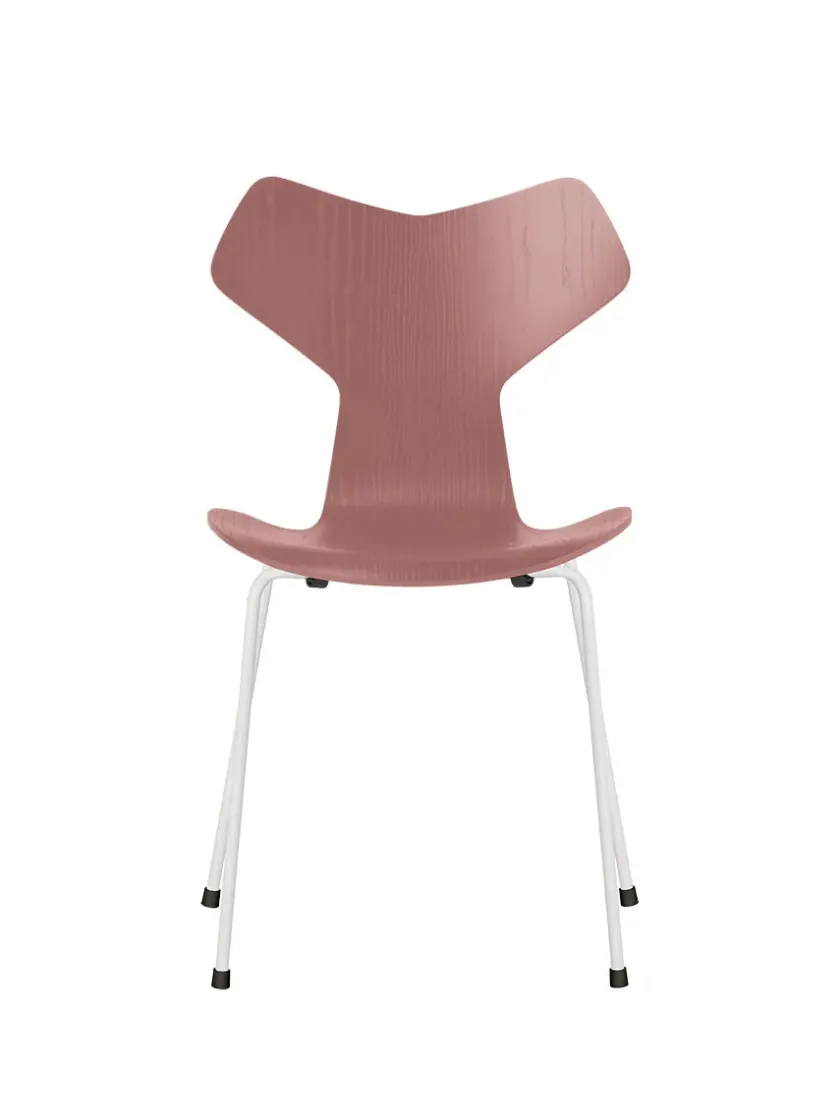 Fritz Hansen 3130 Grand Prix stol i farvet ask af Arne Jacobsen> Spisebordsstole