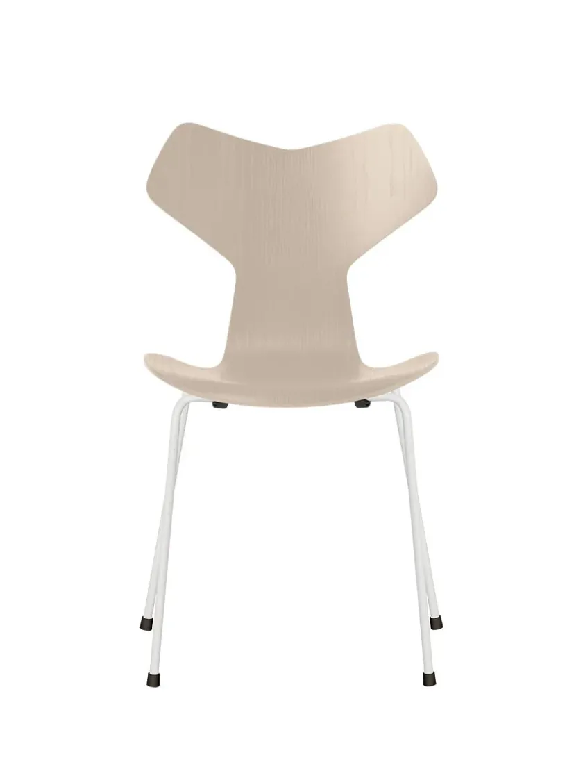 Fritz Hansen 3130 Grand Prix stol i farvet ask af Arne Jacobsen> Spisebordsstole