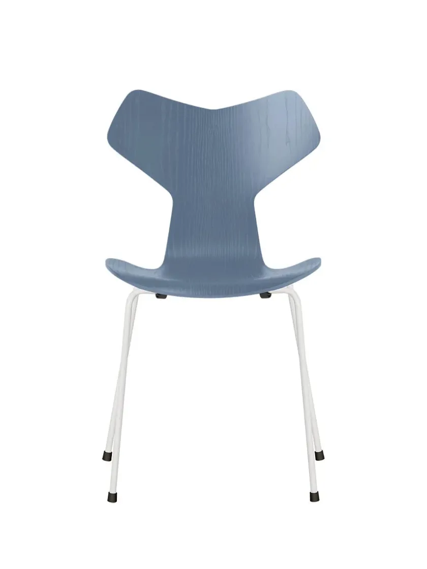Fritz Hansen 3130 Grand Prix stol i farvet ask af Arne Jacobsen> Spisebordsstole