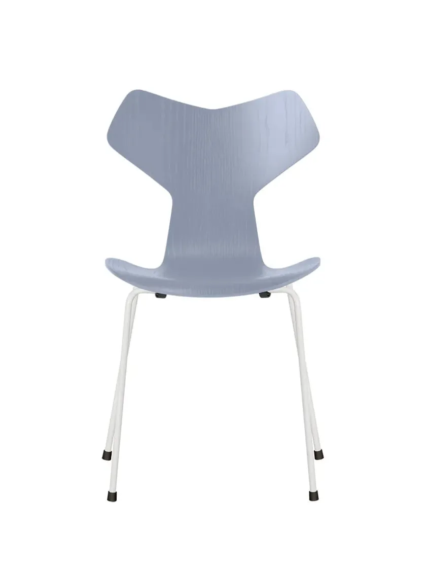 Fritz Hansen 3130 Grand Prix stol i farvet ask af Arne Jacobsen> Spisebordsstole