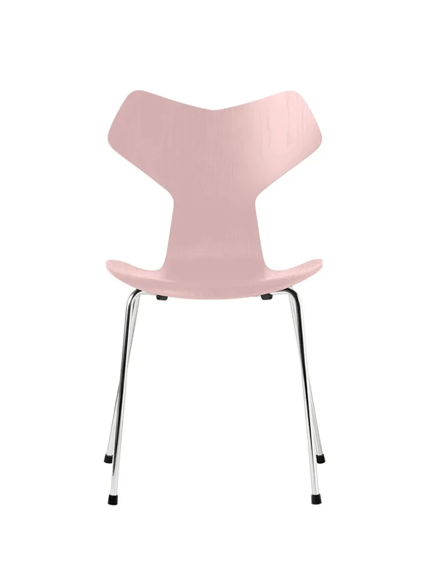 Fritz Hansen 3130 Grand Prix stol i farvet ask af Arne Jacobsen> Spisebordsstole