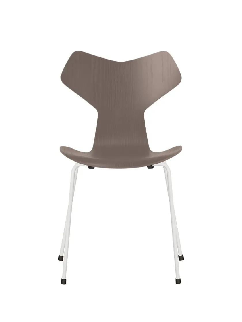 Fritz Hansen 3130 Grand Prix stol i farvet ask af Arne Jacobsen> Spisebordsstole