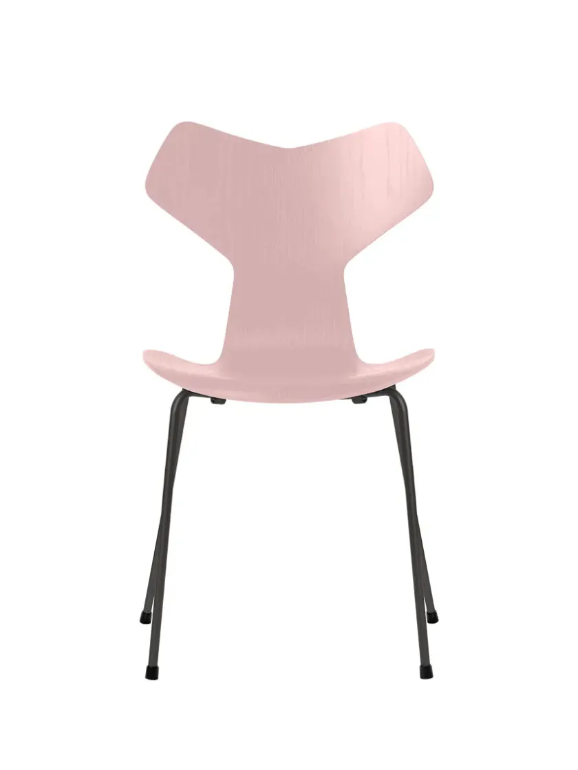 Fritz Hansen 3130 Grand Prix stol i farvet ask af Arne Jacobsen> Spisebordsstole