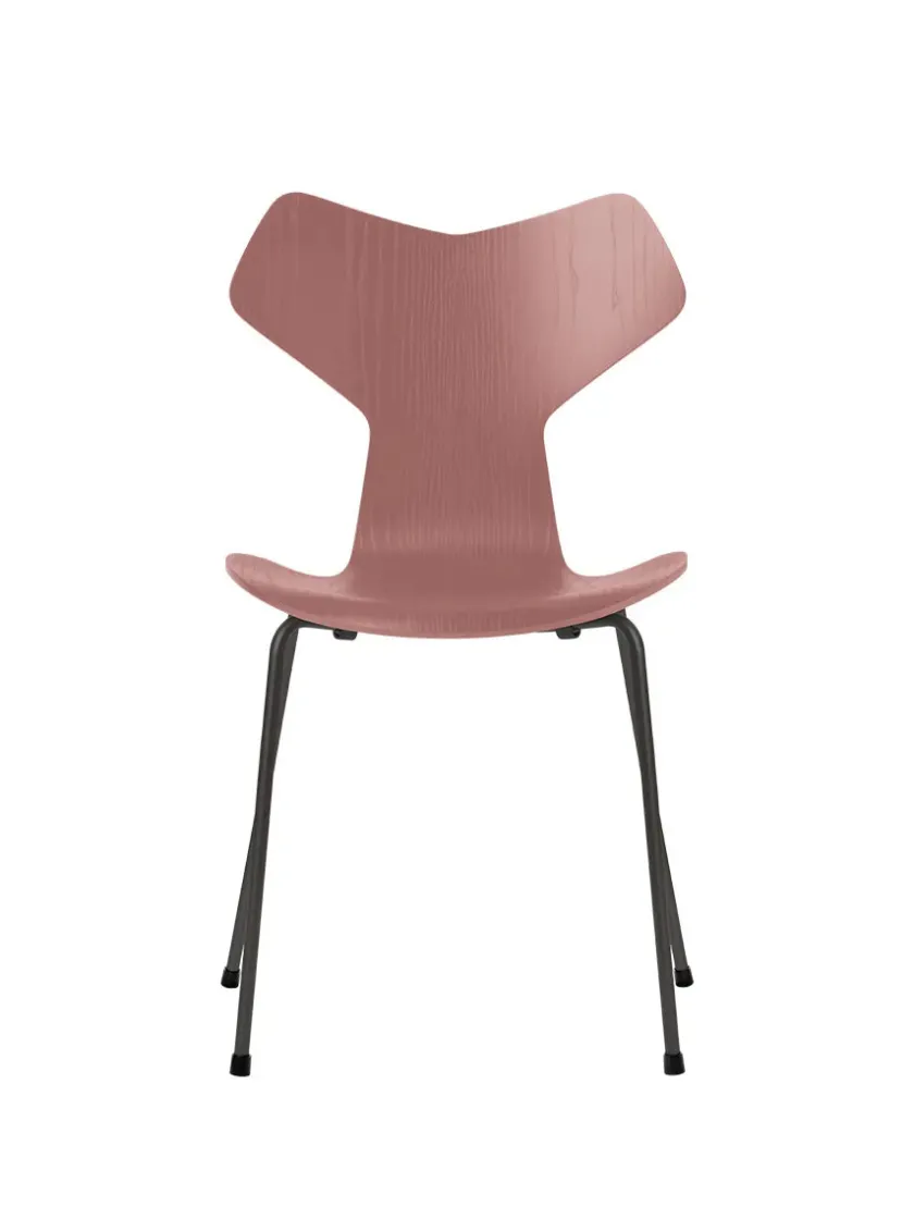 Fritz Hansen 3130 Grand Prix stol i farvet ask af Arne Jacobsen> Spisebordsstole