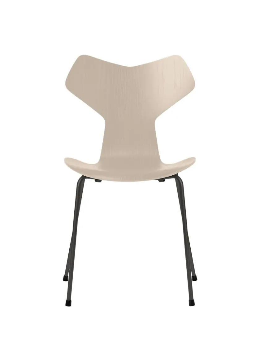 Fritz Hansen 3130 Grand Prix stol i farvet ask af Arne Jacobsen> Spisebordsstole