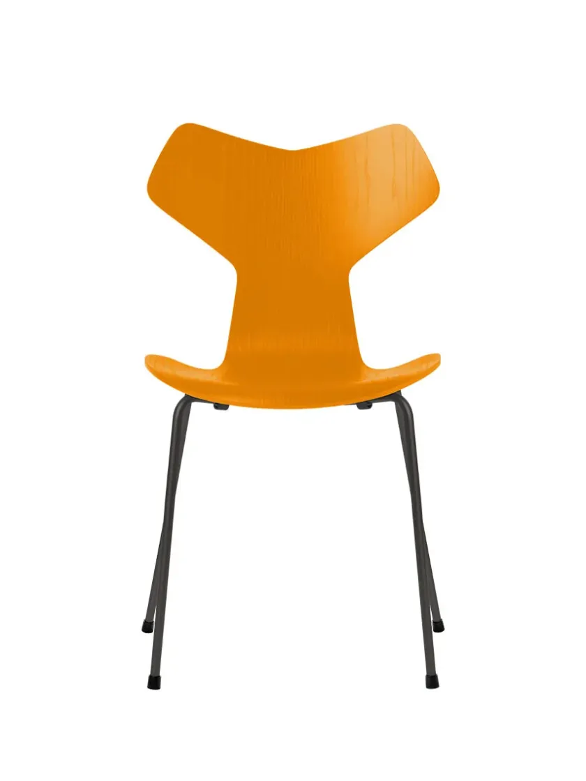 Fritz Hansen 3130 Grand Prix stol i farvet ask af Arne Jacobsen> Spisebordsstole