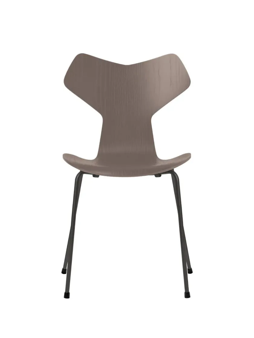 Fritz Hansen 3130 Grand Prix stol i farvet ask af Arne Jacobsen> Spisebordsstole