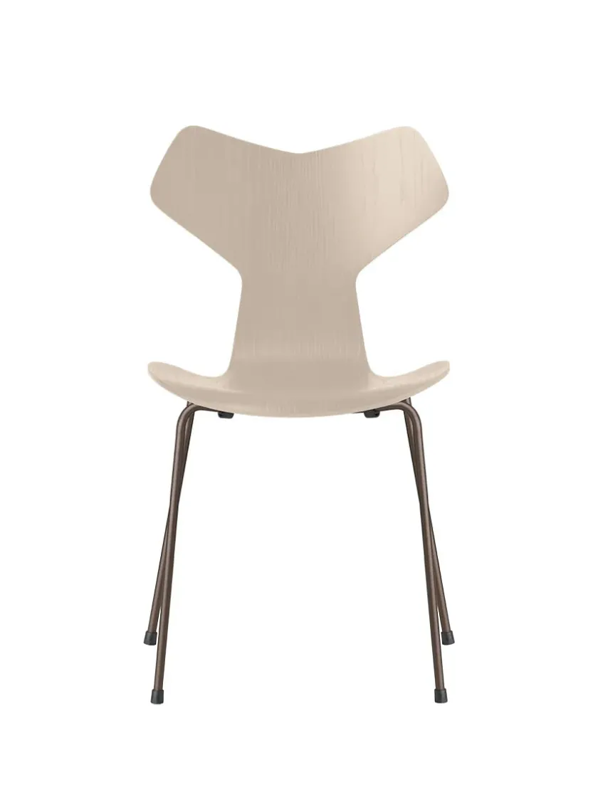 Fritz Hansen 3130 Grand Prix stol i farvet ask af Arne Jacobsen> Spisebordsstole