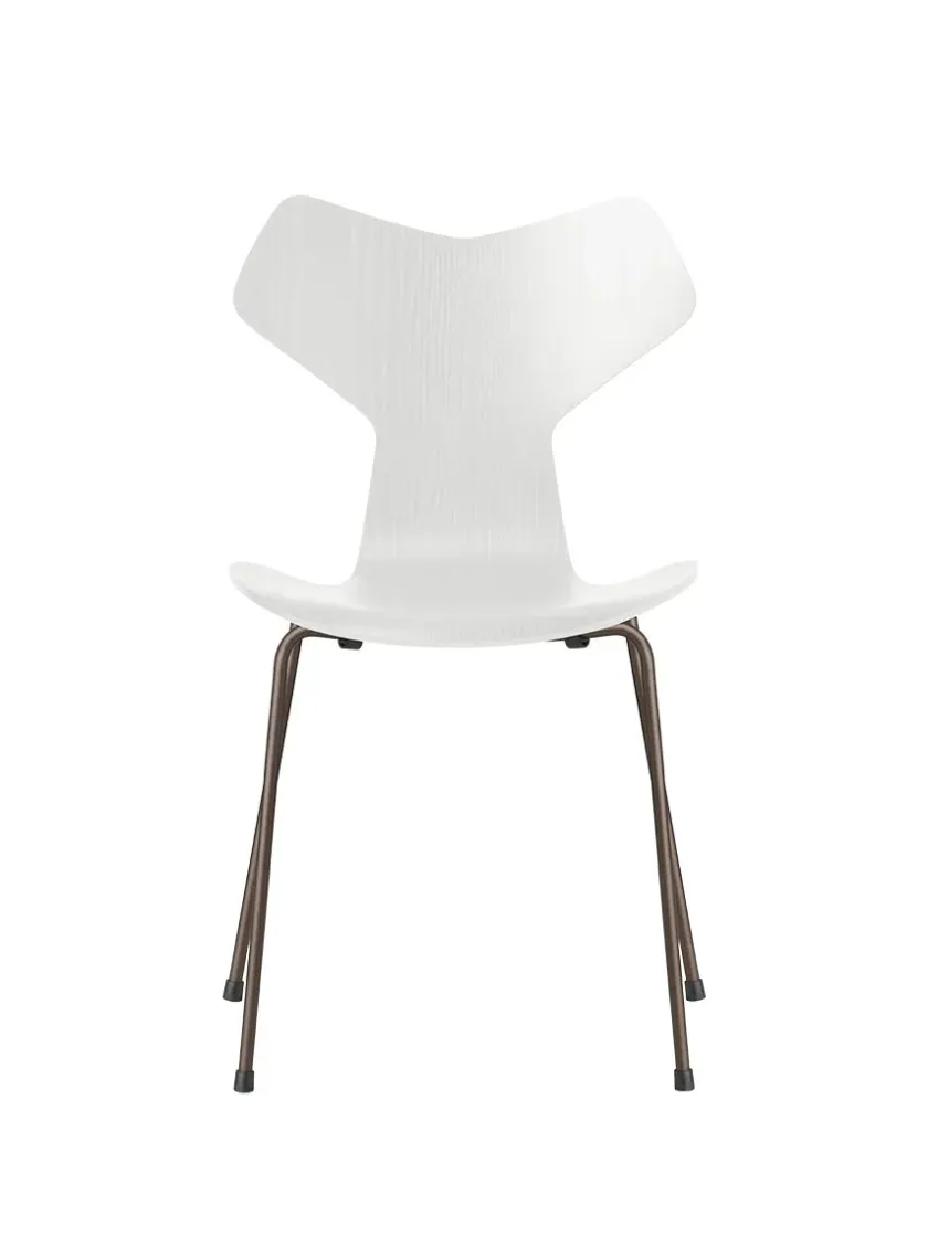 Fritz Hansen 3130 Grand Prix stol i farvet ask af Arne Jacobsen> Spisebordsstole