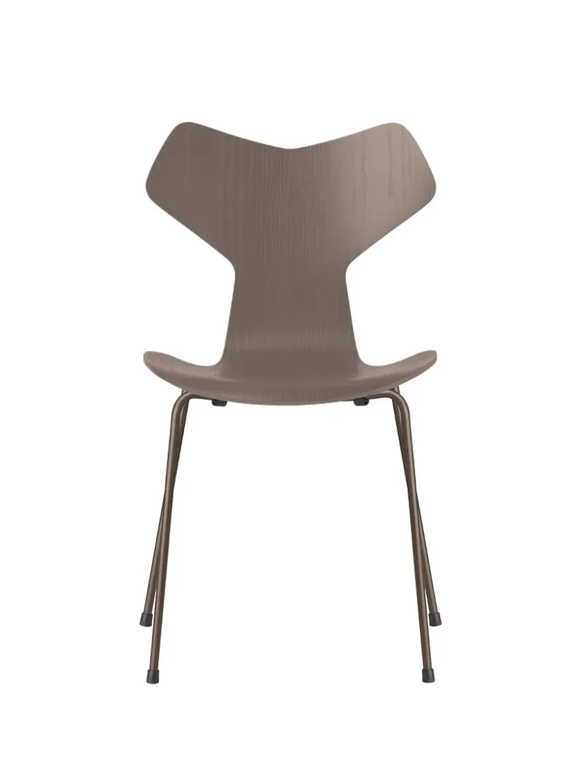 Fritz Hansen 3130 Grand Prix stol i farvet ask af Arne Jacobsen> Spisebordsstole