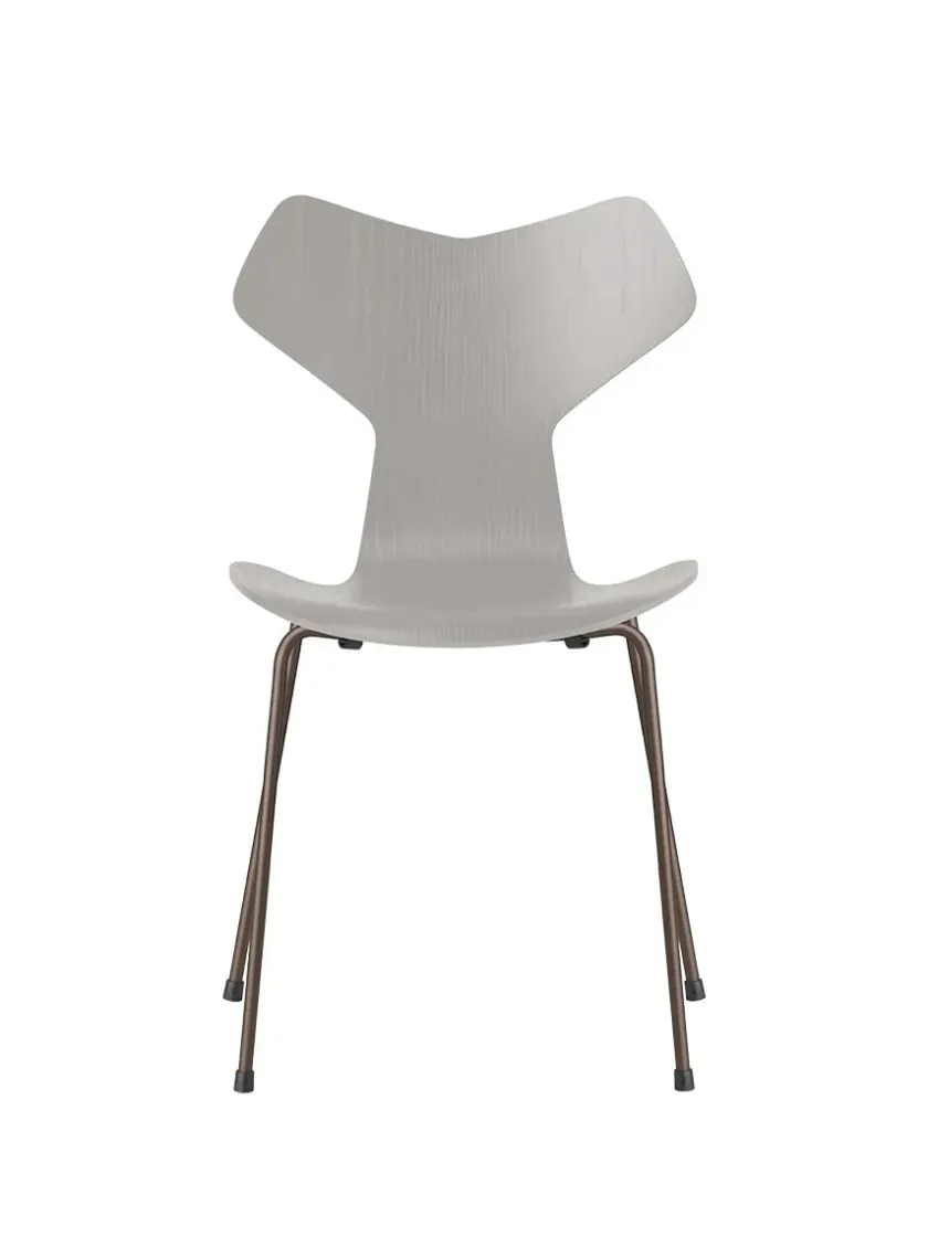 Fritz Hansen 3130 Grand Prix stol i farvet ask af Arne Jacobsen> Spisebordsstole