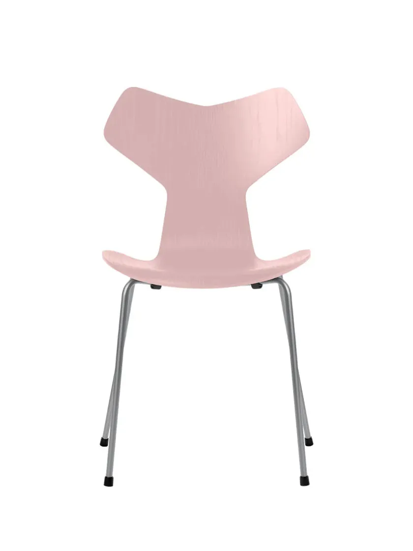 Fritz Hansen 3130 Grand Prix stol i farvet ask af Arne Jacobsen> Spisebordsstole