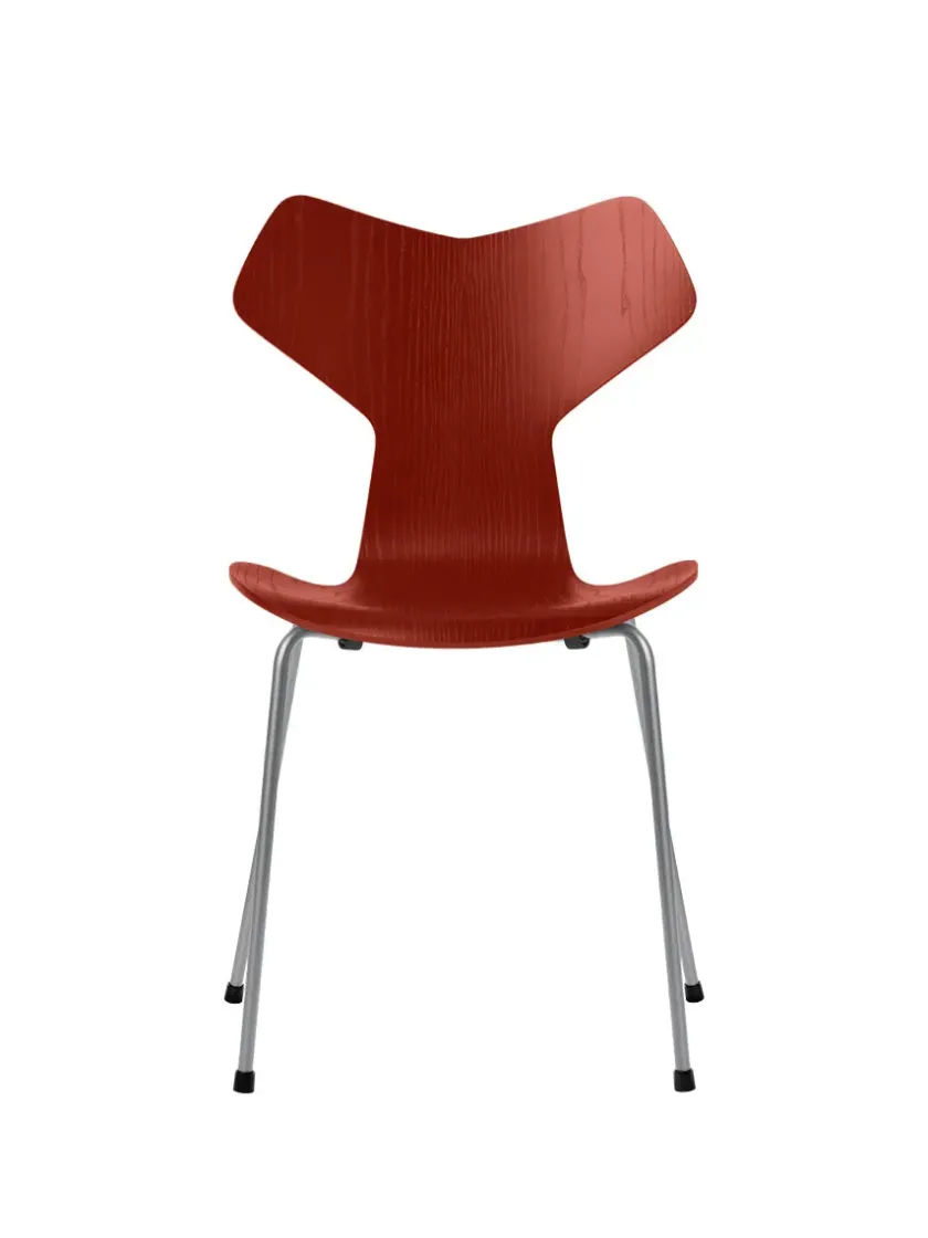 Fritz Hansen 3130 Grand Prix stol i farvet ask af Arne Jacobsen> Spisebordsstole