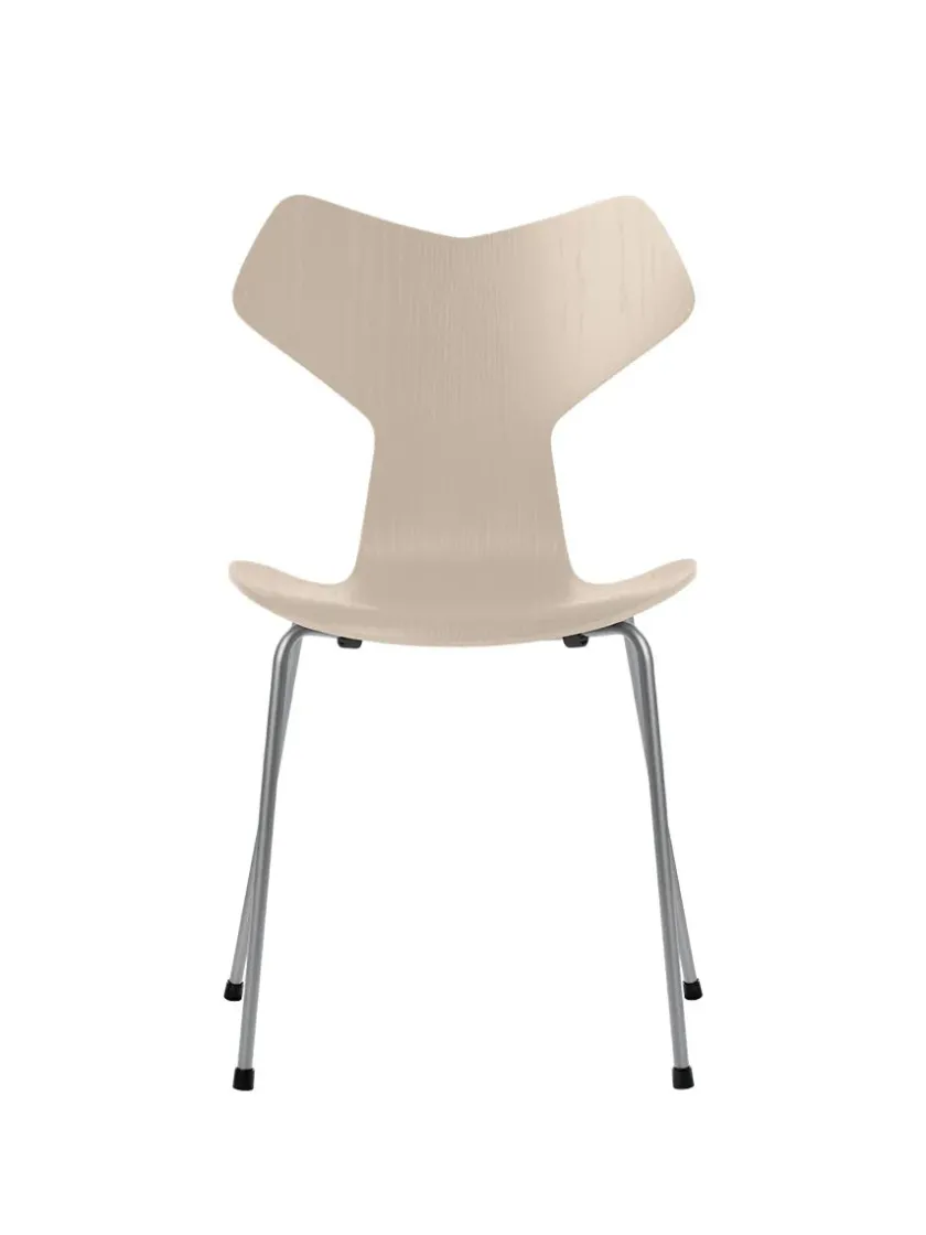 Fritz Hansen 3130 Grand Prix stol i farvet ask af Arne Jacobsen> Spisebordsstole