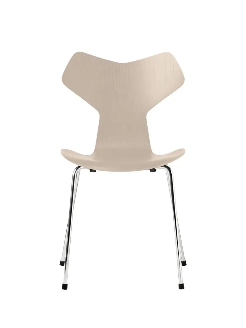 Fritz Hansen 3130 Grand Prix stol i farvet ask af Arne Jacobsen> Spisebordsstole