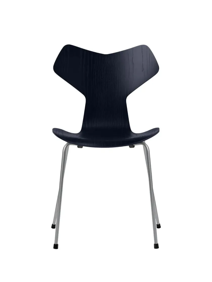 Fritz Hansen 3130 Grand Prix stol i farvet ask af Arne Jacobsen> Spisebordsstole