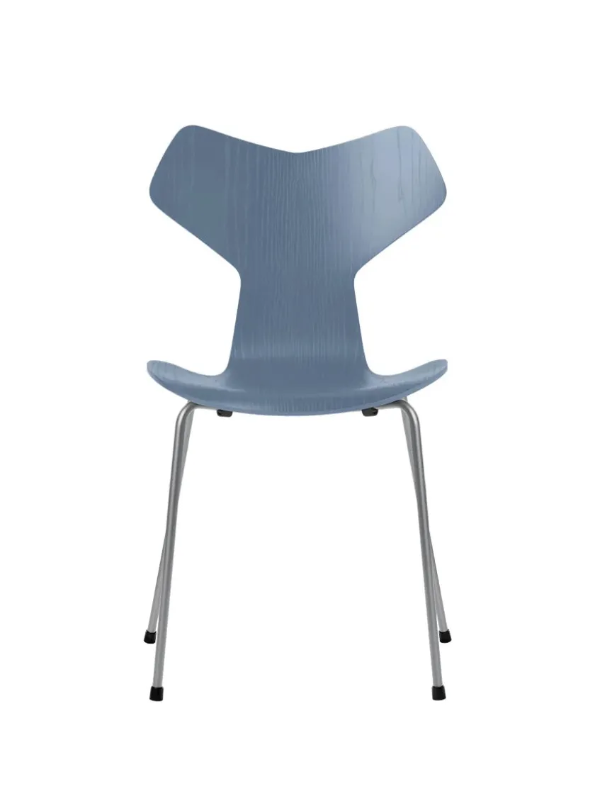 Fritz Hansen 3130 Grand Prix stol i farvet ask af Arne Jacobsen> Spisebordsstole