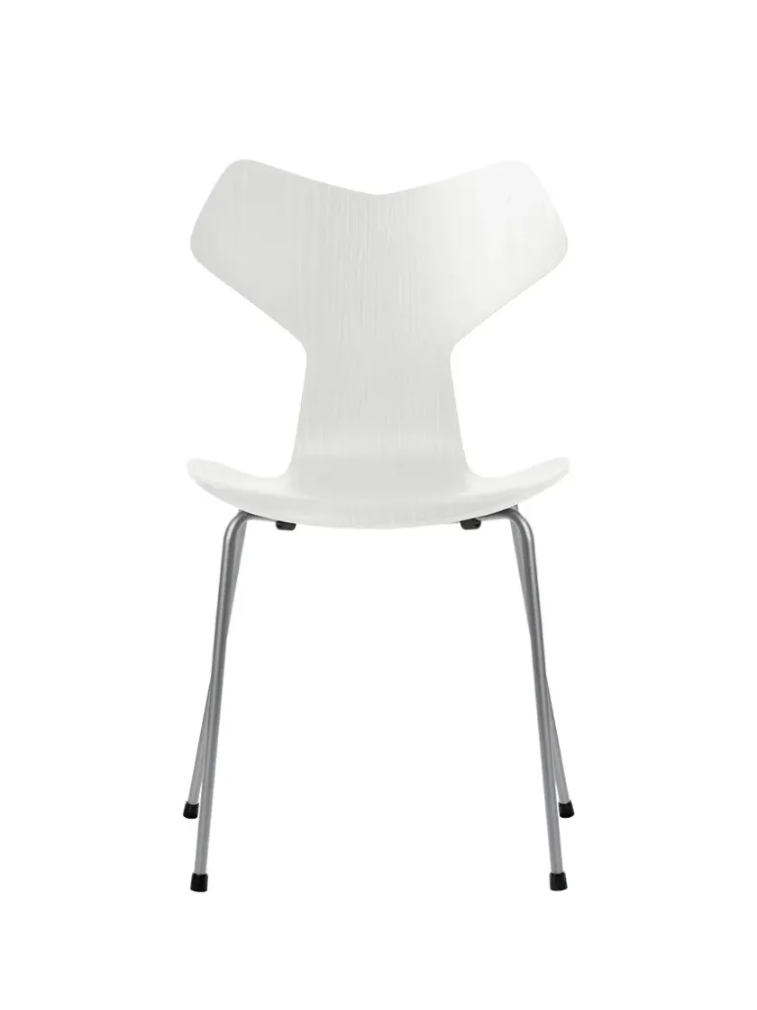 Fritz Hansen 3130 Grand Prix stol i farvet ask af Arne Jacobsen> Spisebordsstole