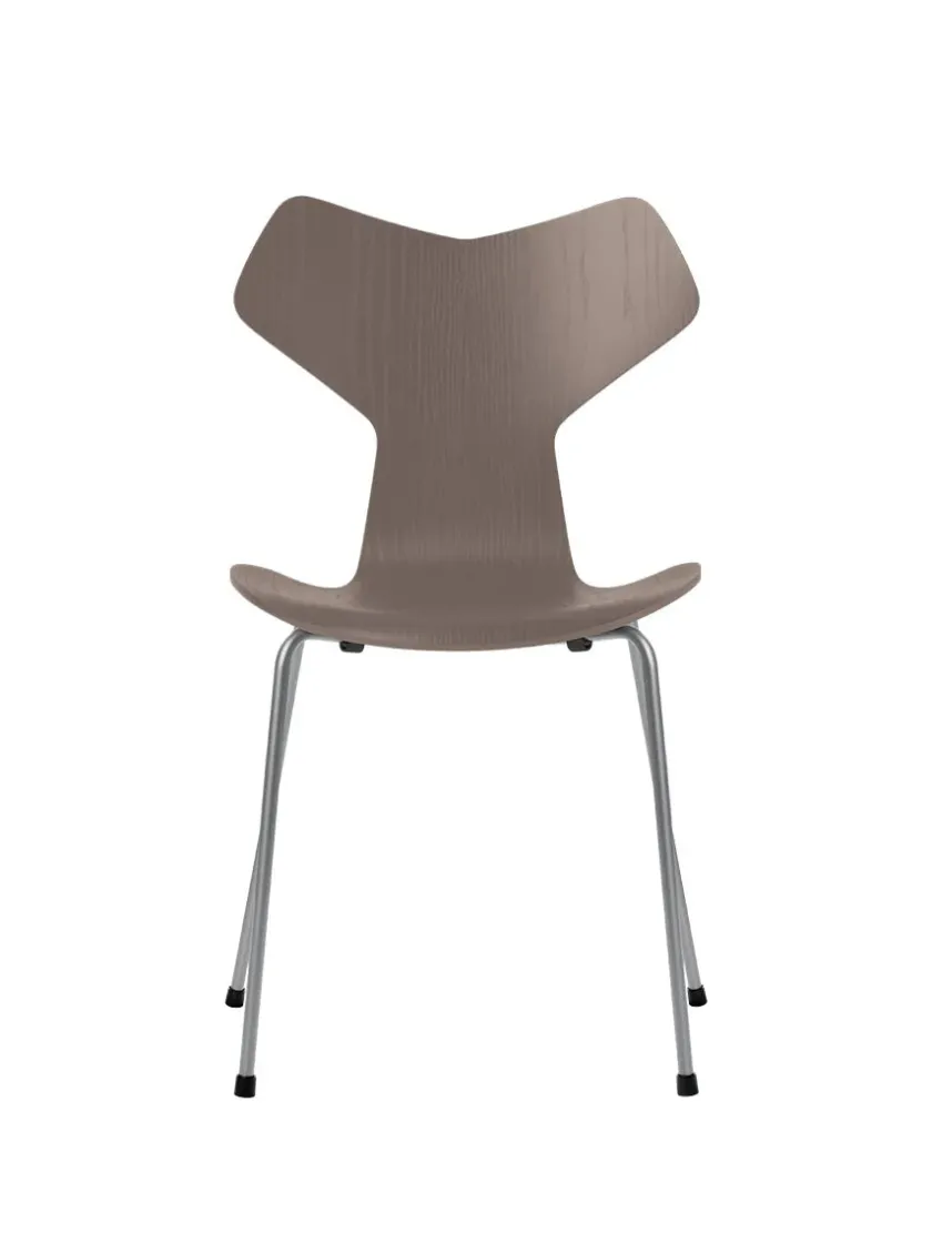 Fritz Hansen 3130 Grand Prix stol i farvet ask af Arne Jacobsen> Spisebordsstole