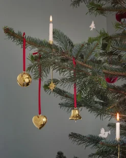 Georg Jensen 2024 Julehjerte, guldbelagt messing fra> Juletræspynt
