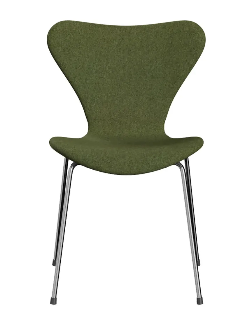 Fritz Hansen 3107 Serie 7, fuldpolstret af Arne Jacobsen> Spisebordsstole