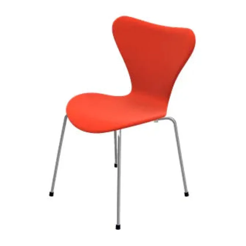 Fritz Hansen 3107 Serie 7, fuldpolstret af Arne Jacobsen> Spisebordsstole