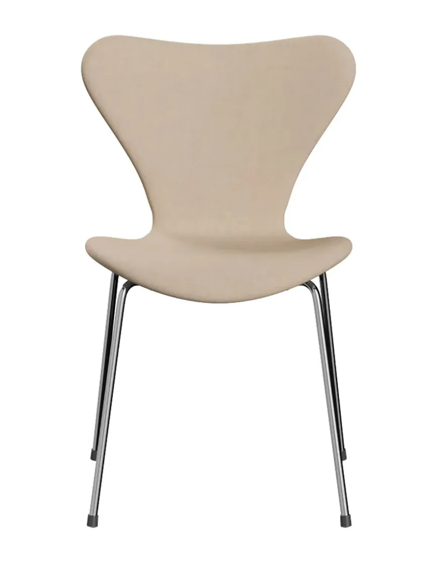 Fritz Hansen 3107 Serie 7, fuldpolstret af Arne Jacobsen> Spisebordsstole